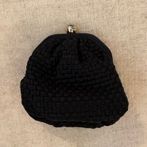 Black Woven Clutch Purse